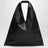 Japanese bag media nera in eco pelle