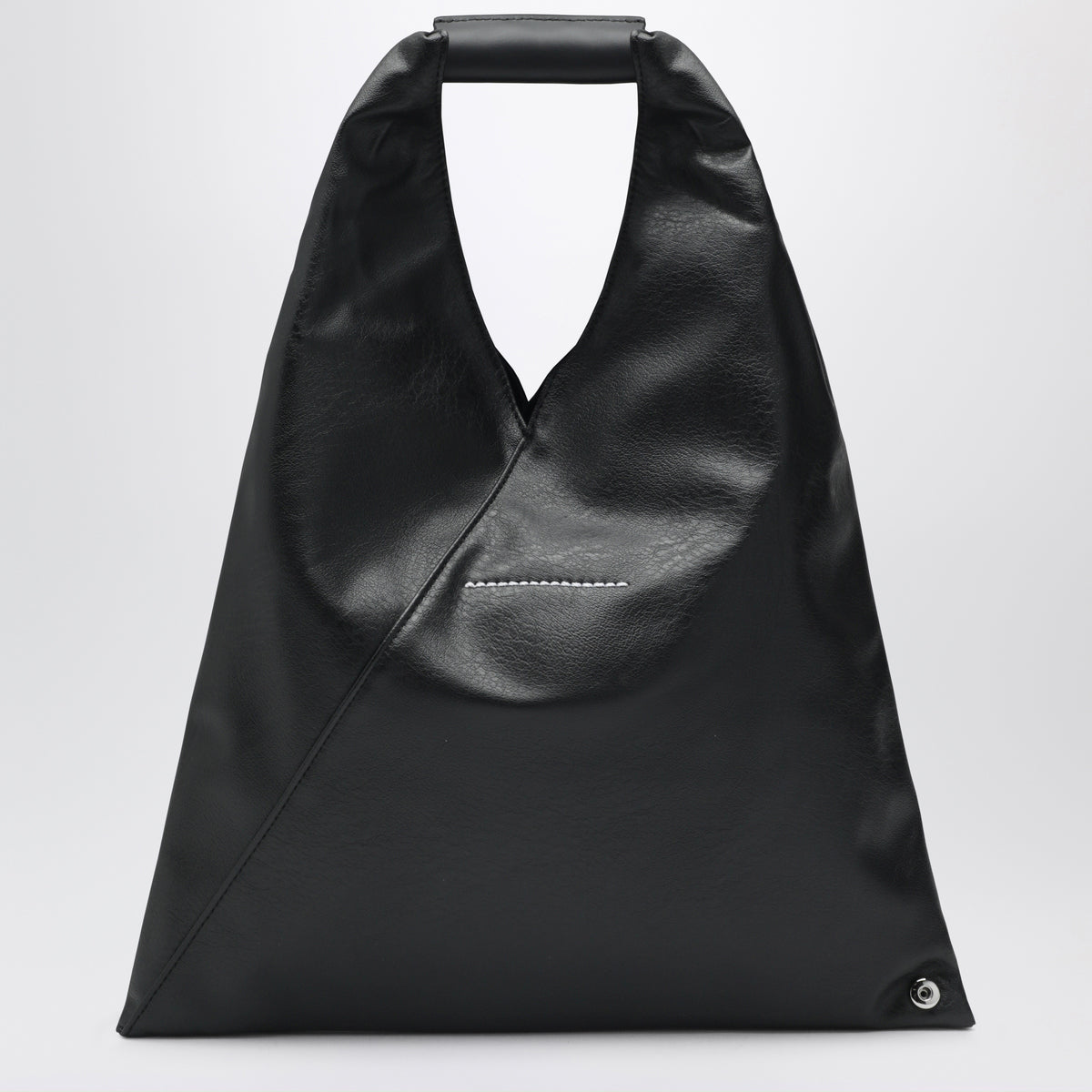 Japanese Bag klein aus schwarzem Kunstleder
