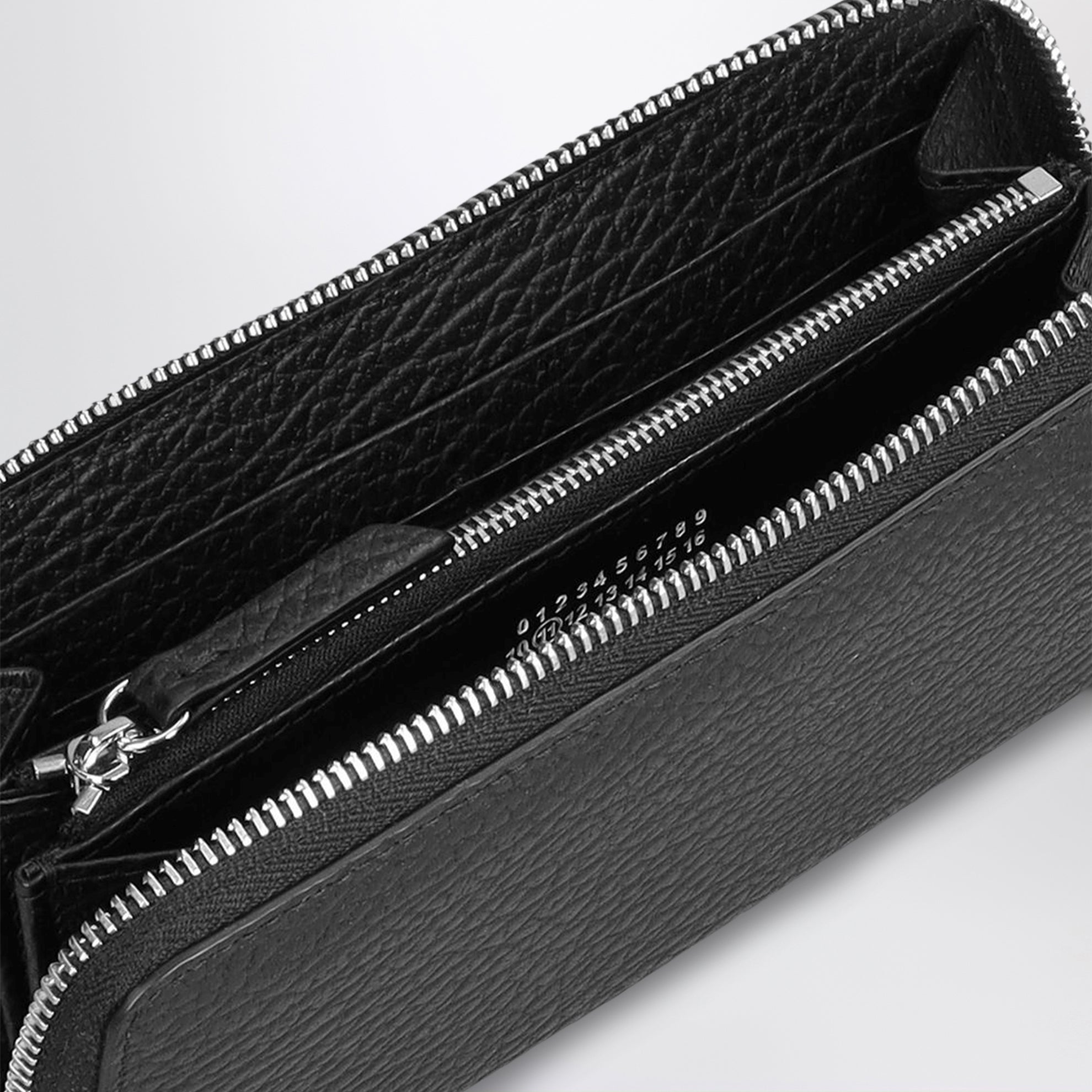 Four Stitches zip-around wallet black