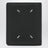 Black Four Stitches Small Wallet