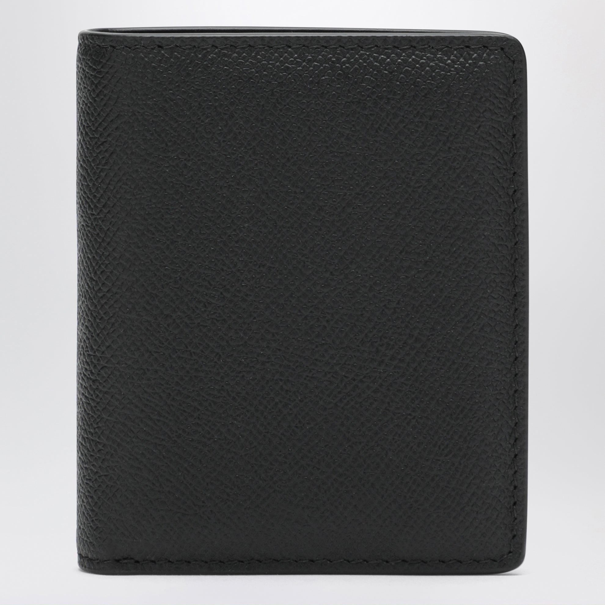 Black Four Stitches Small Wallet