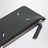 Black Four Stitches Zip Card Holder