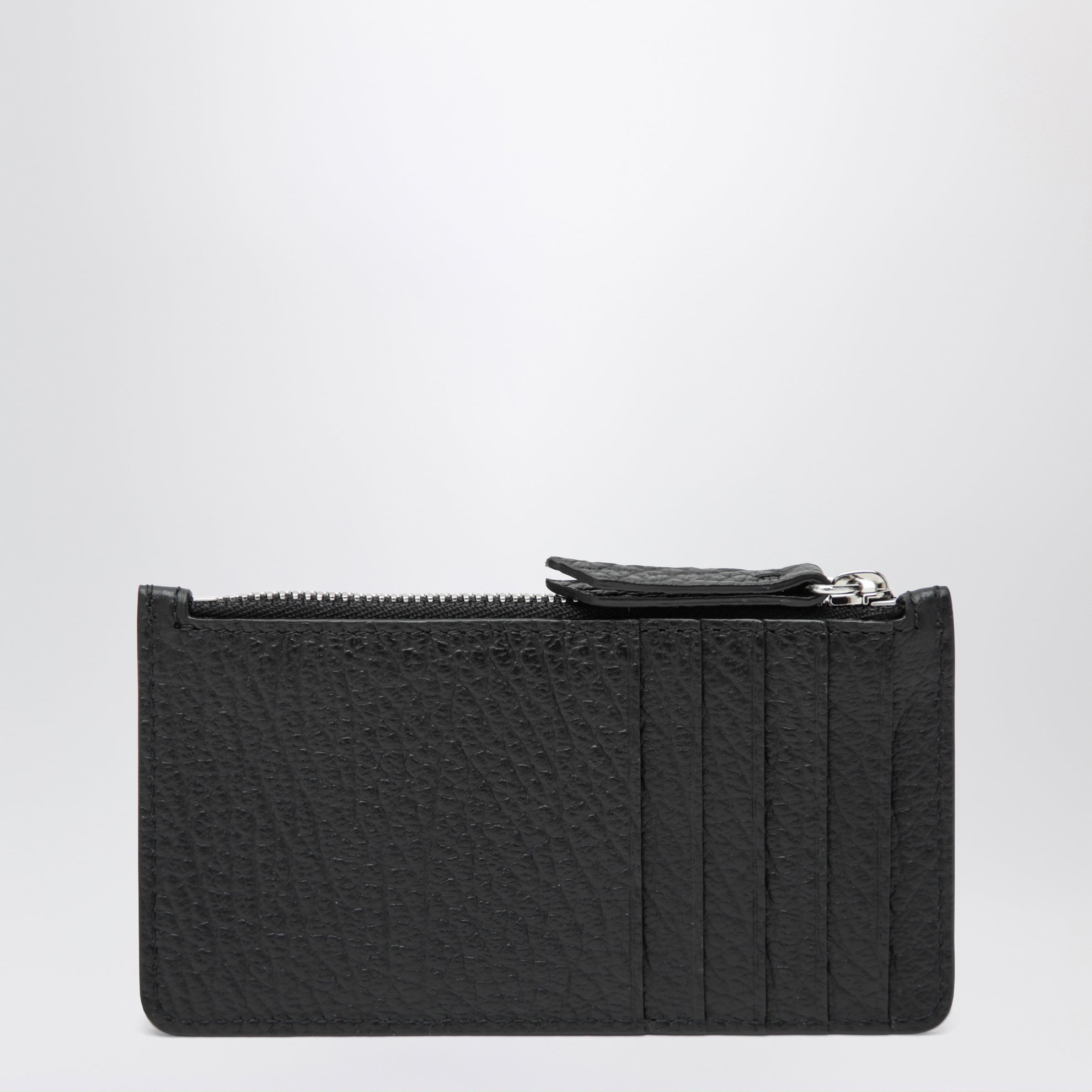 Black Four Stitches Zip Cardholder