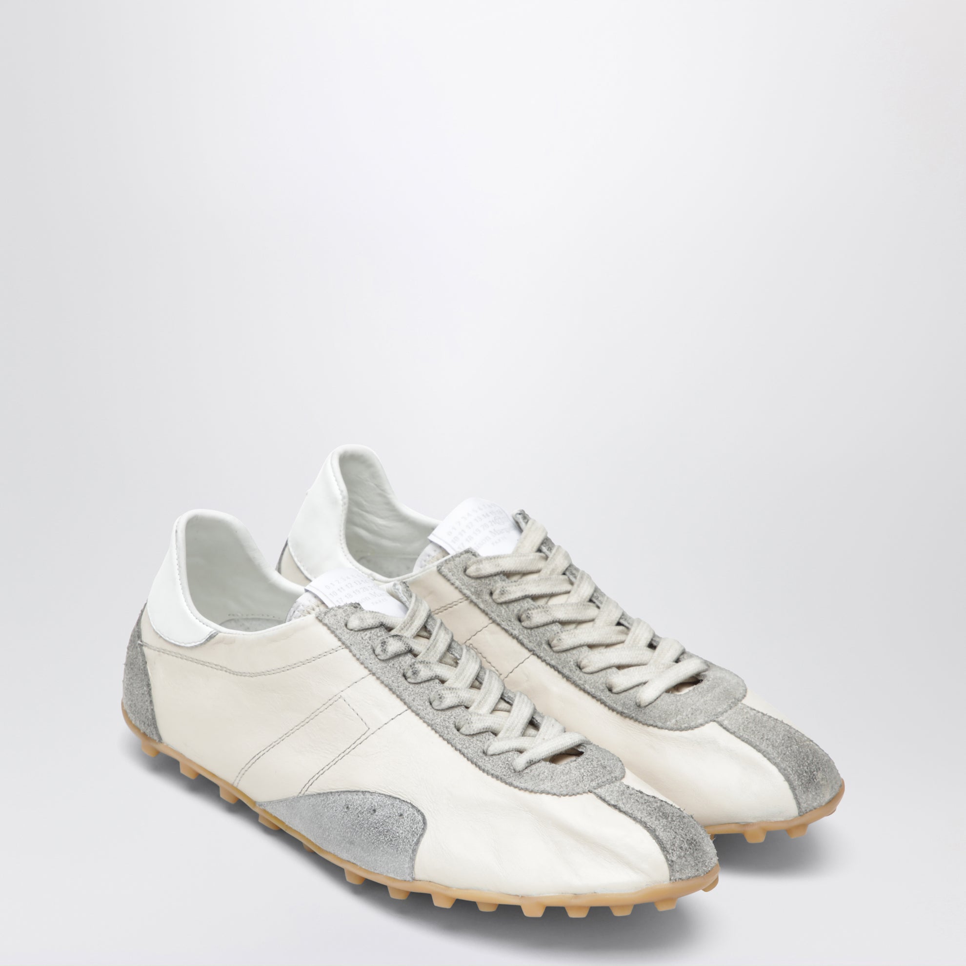 Sneakers Sprinters in pelle crema e suede vintage