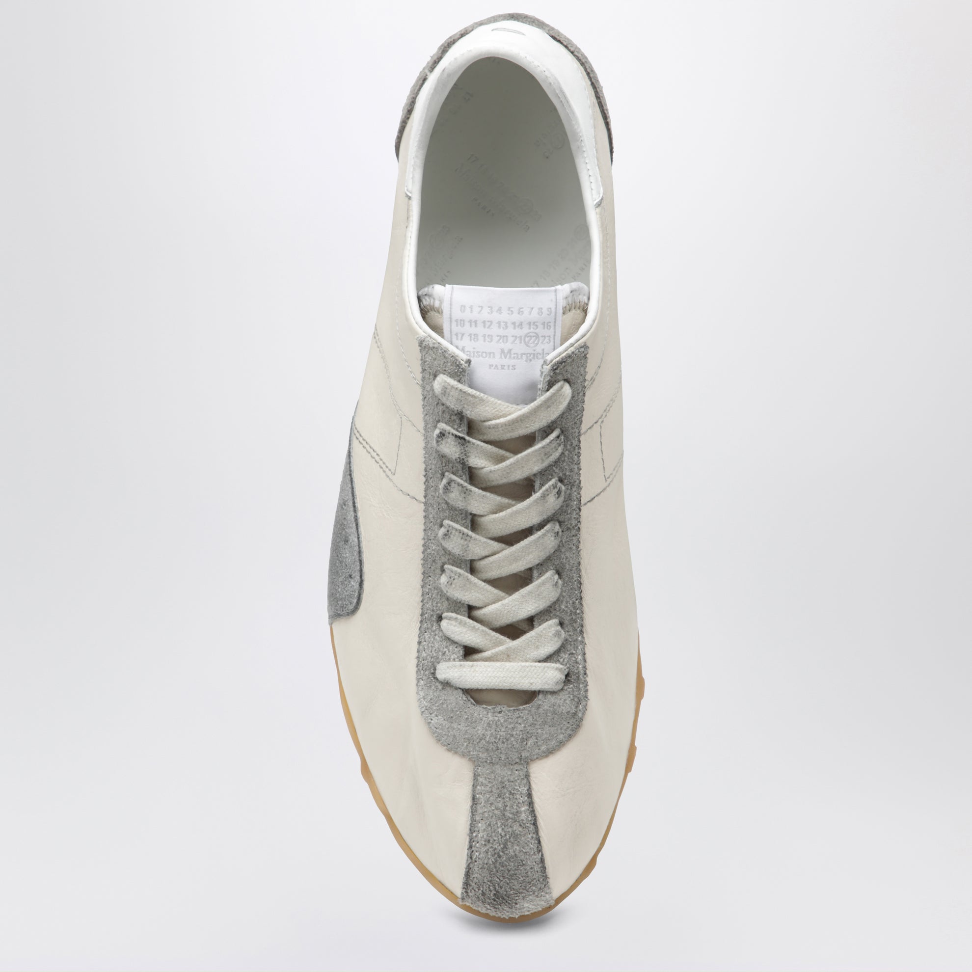 Sneakers Sprinters in pelle crema e suede vintage