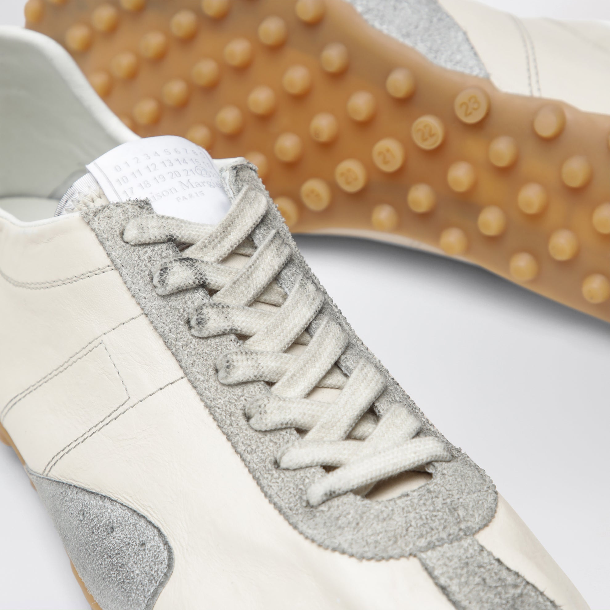 Sneakers Sprinters in pelle crema e suede vintage