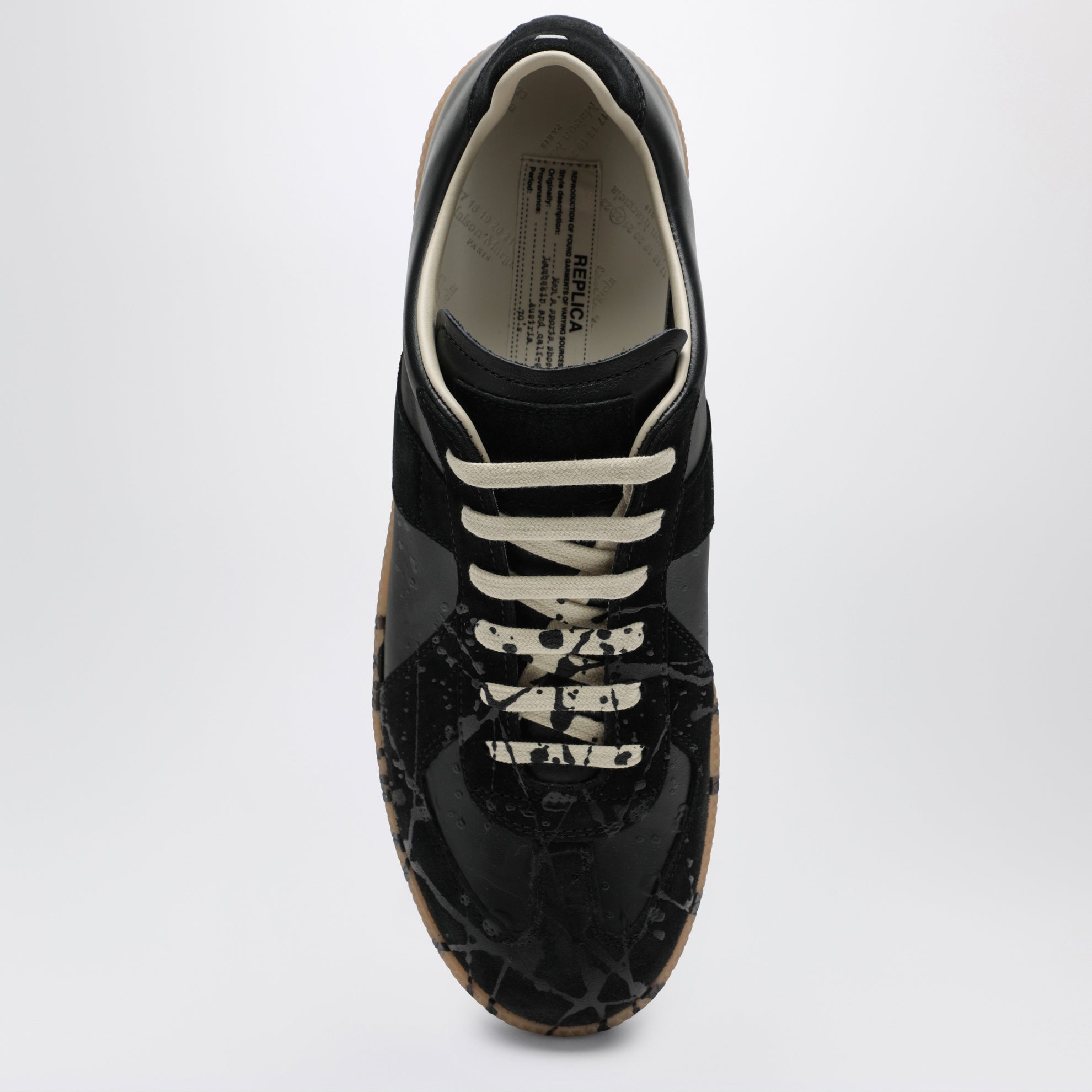 Sneaker Replica in pelle e camoscio nere