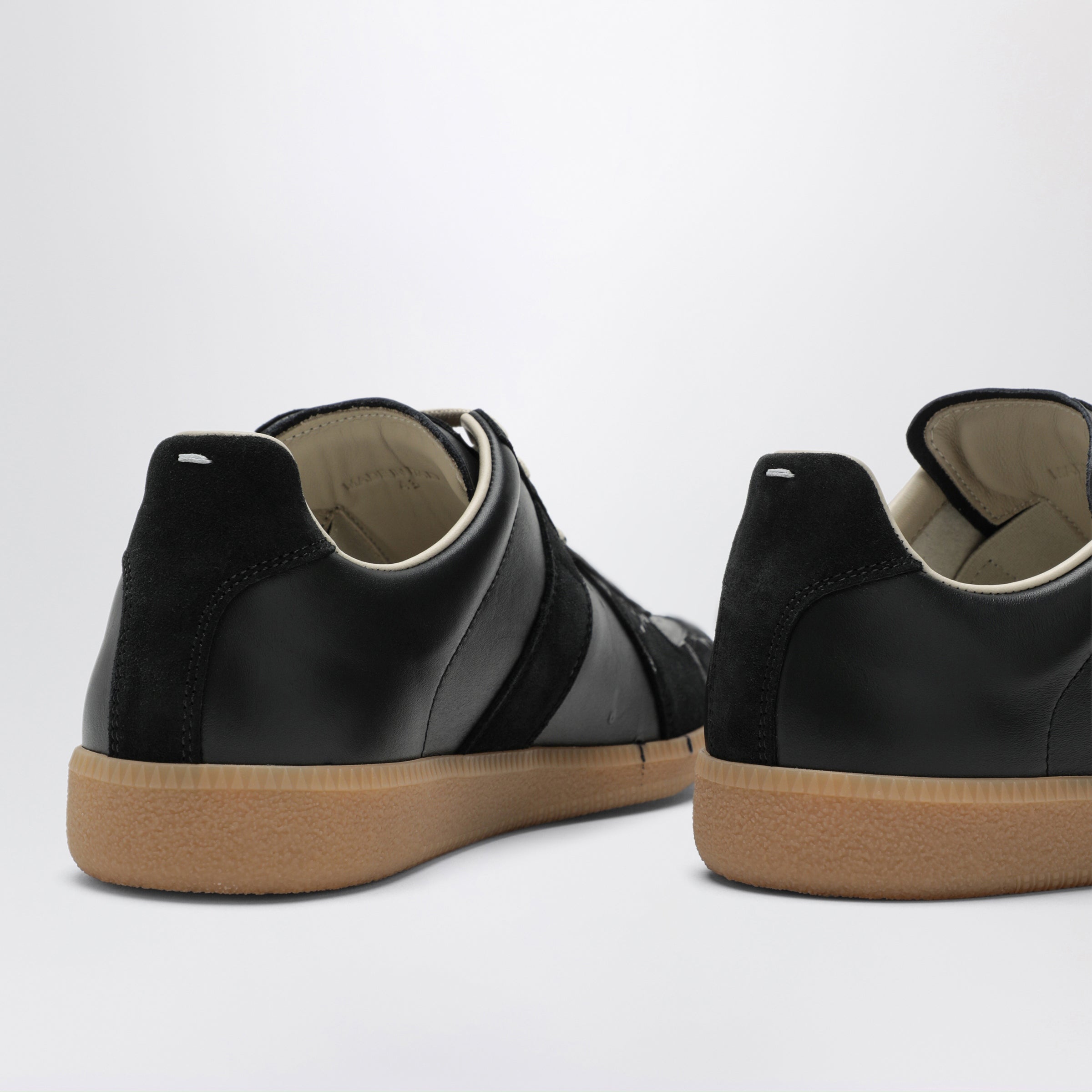 Maison Margiela Replica paint-splattered calfskin and suede