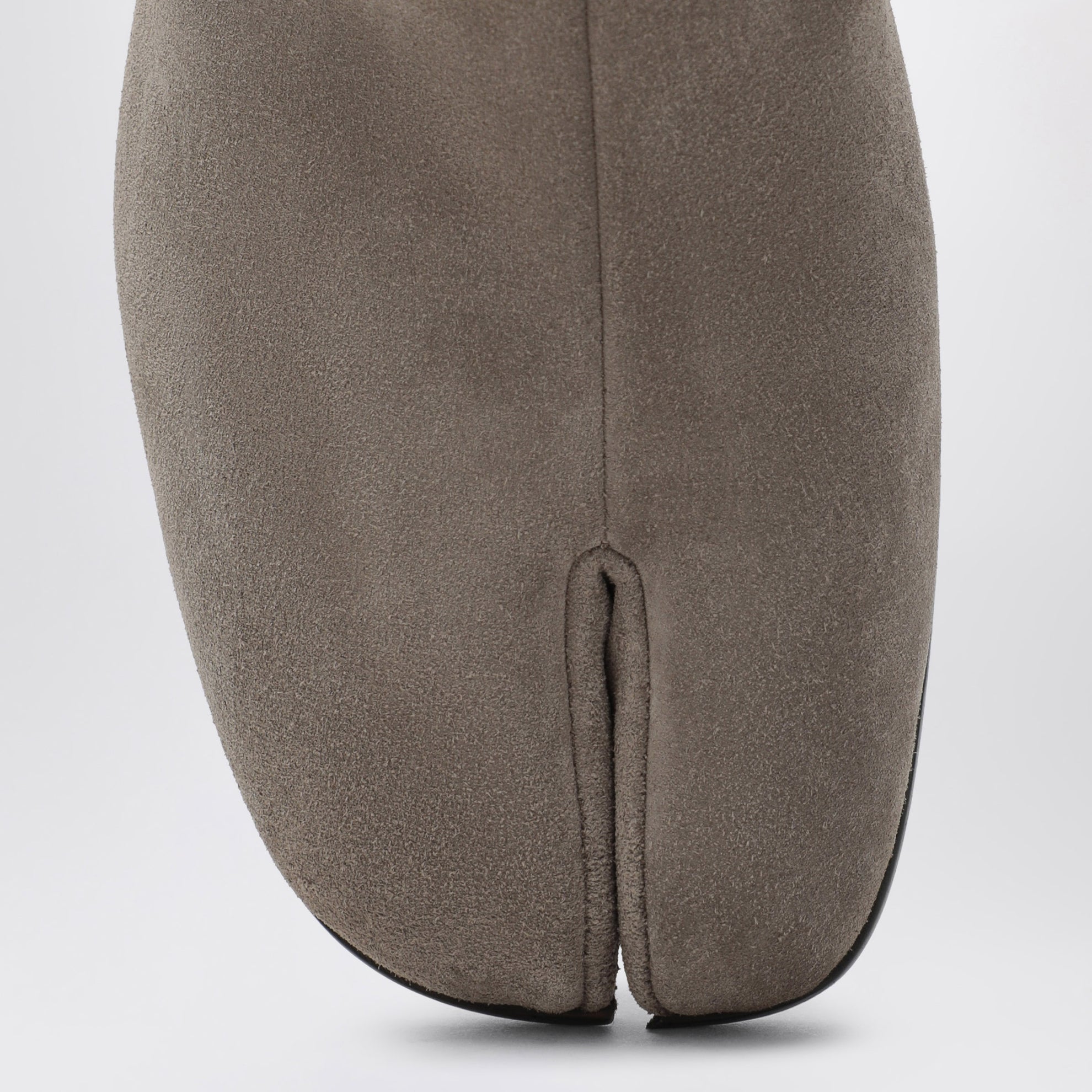 Brown suede Tabi ankle boots