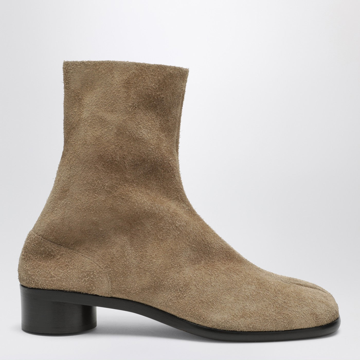 Maison Margiela Beige suede Tabi ankle boots | TheDoubleF