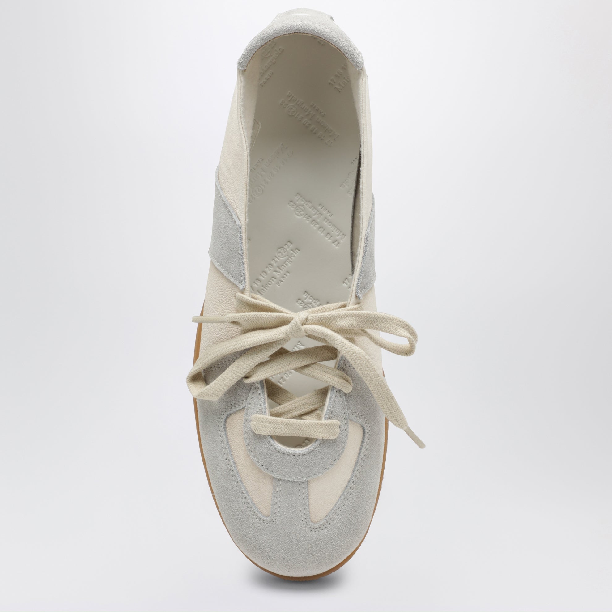 Replica Ballet lace-up flats in nappa, bleached sand
