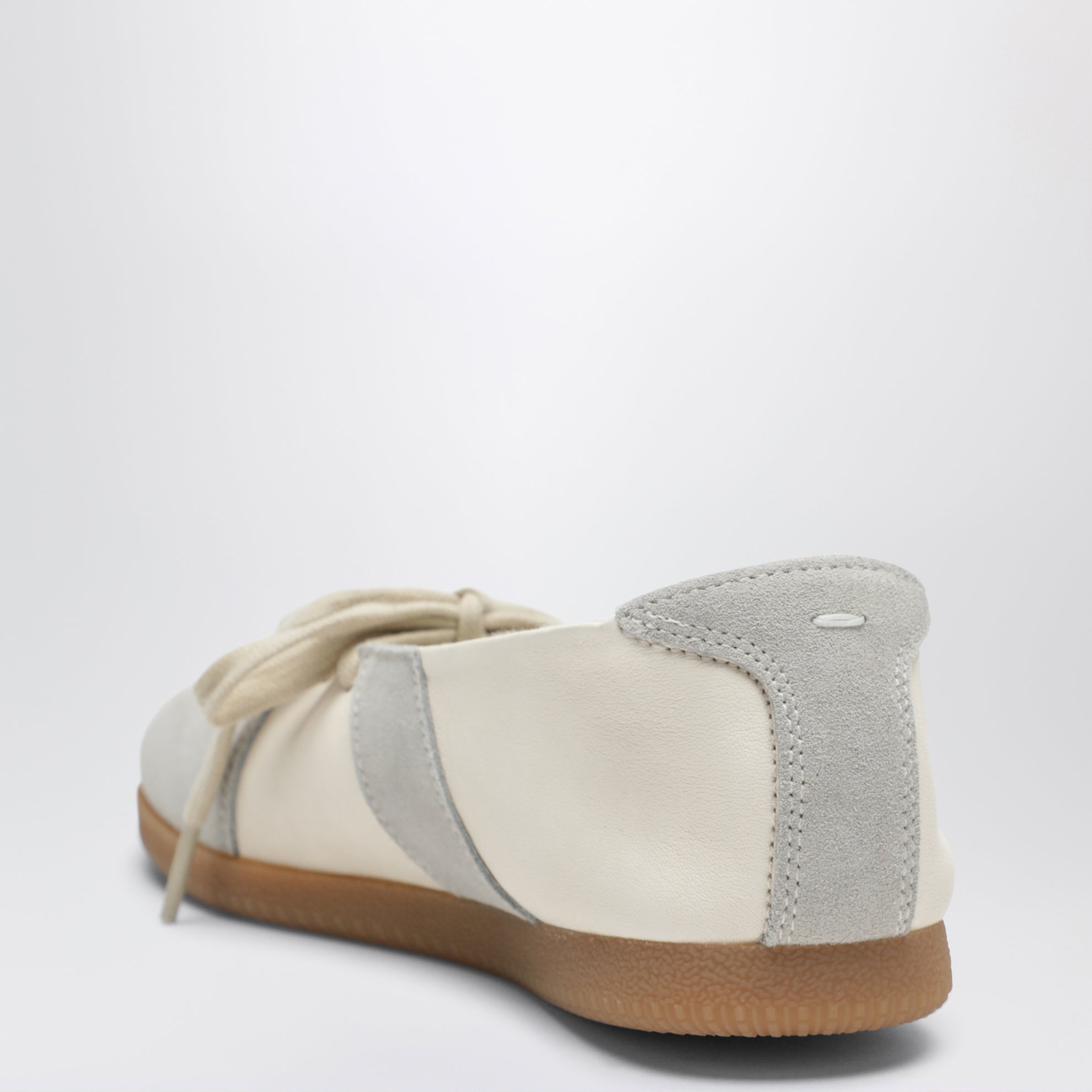 Replica Ballet lace-up flats in nappa, bleached sand