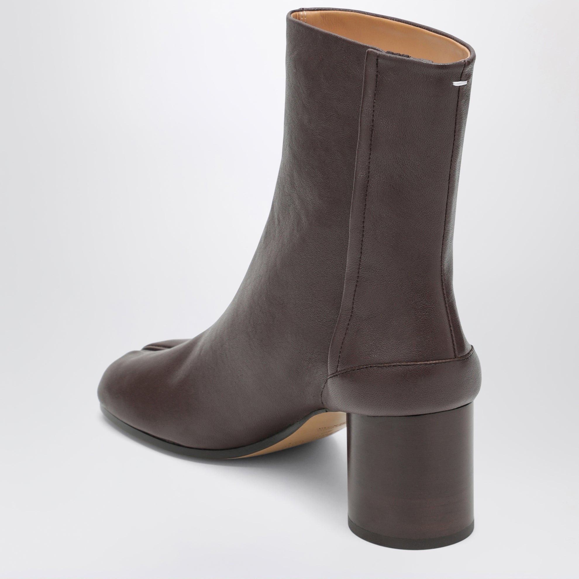 Mocha brown Tabi ankle boots