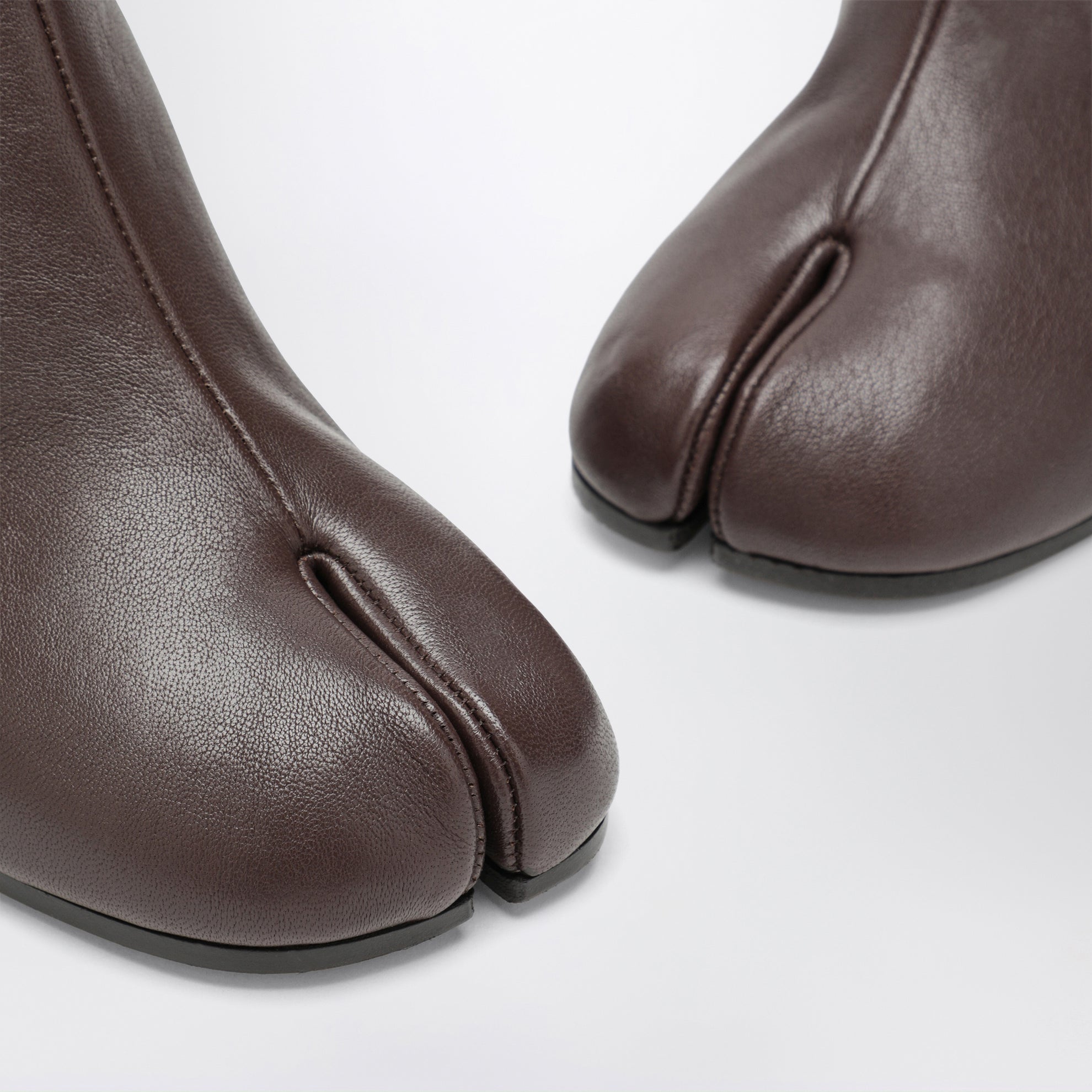 Mocha brown Tabi ankle boots