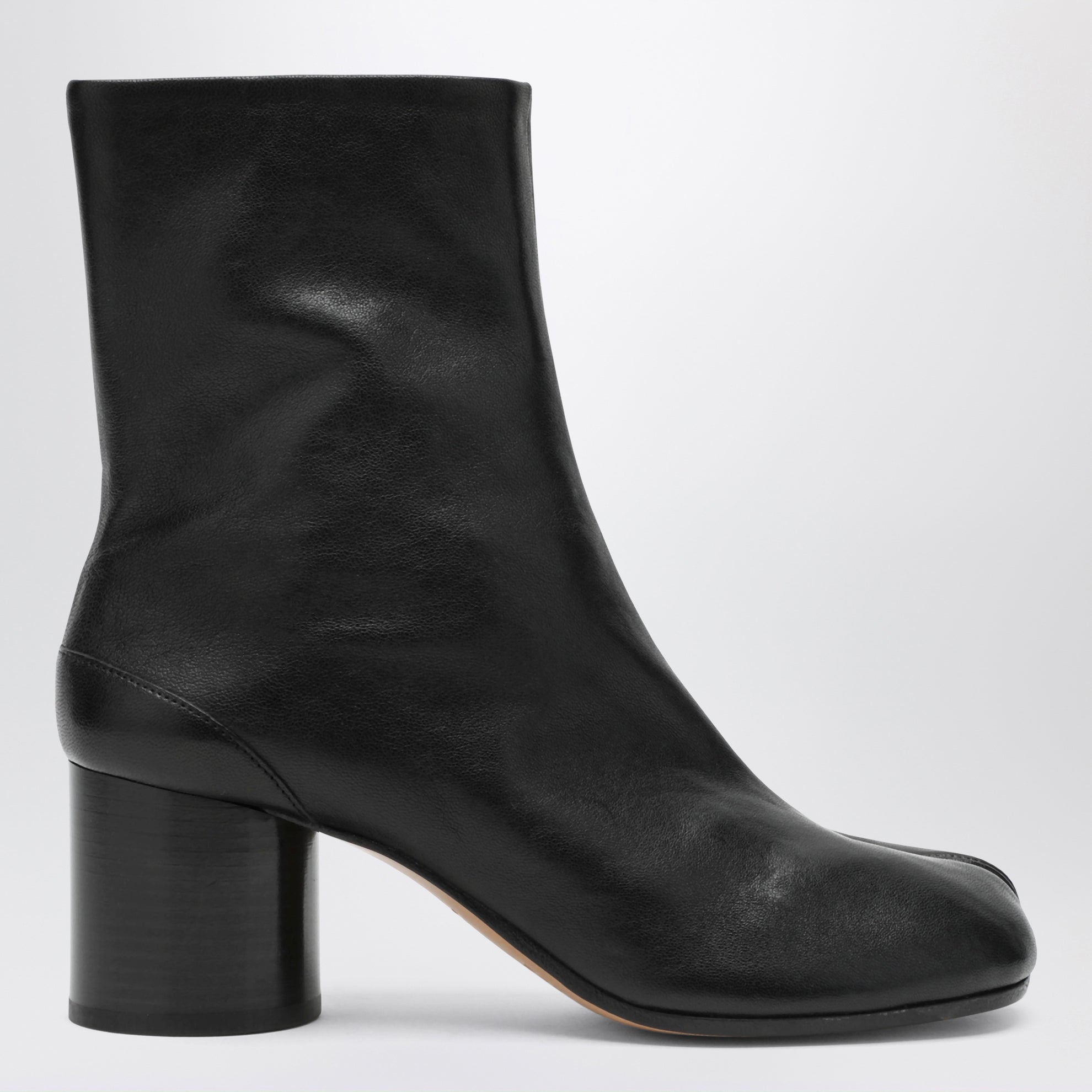 Schwarze Tabi-Stiefeletten