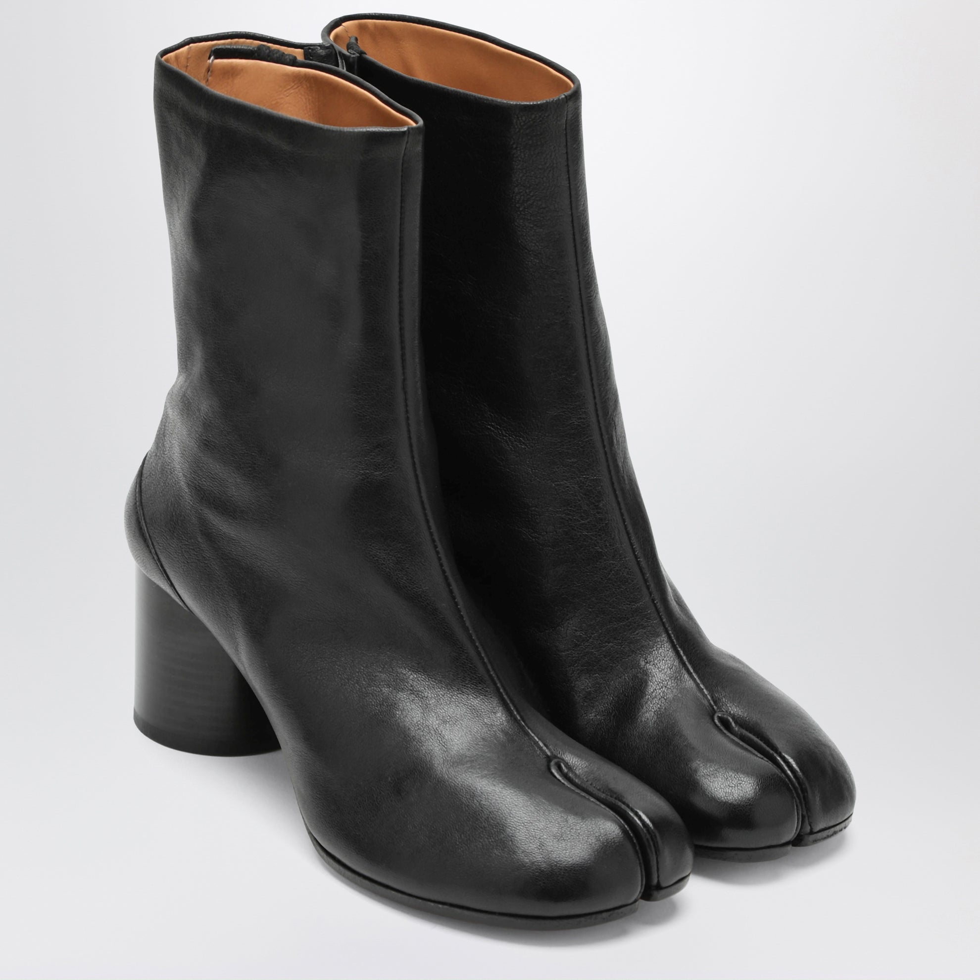 Schwarze Tabi-Stiefeletten