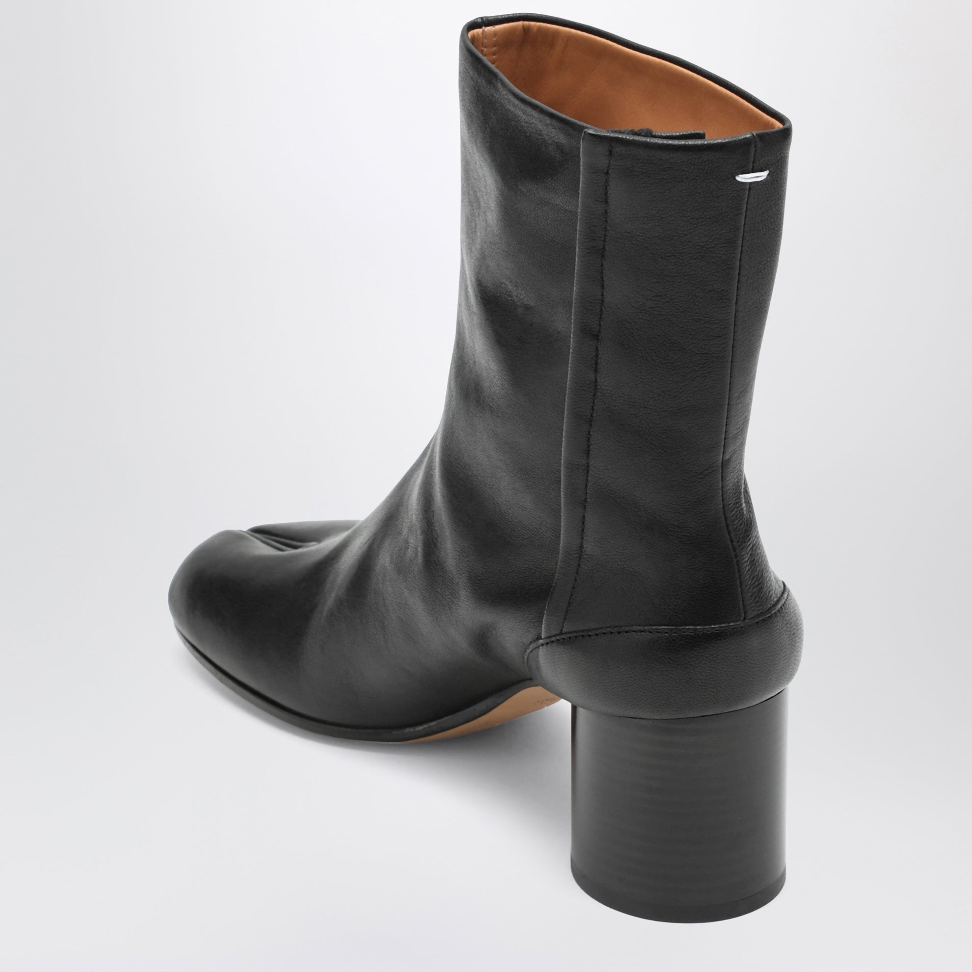 Schwarze Tabi-Stiefeletten