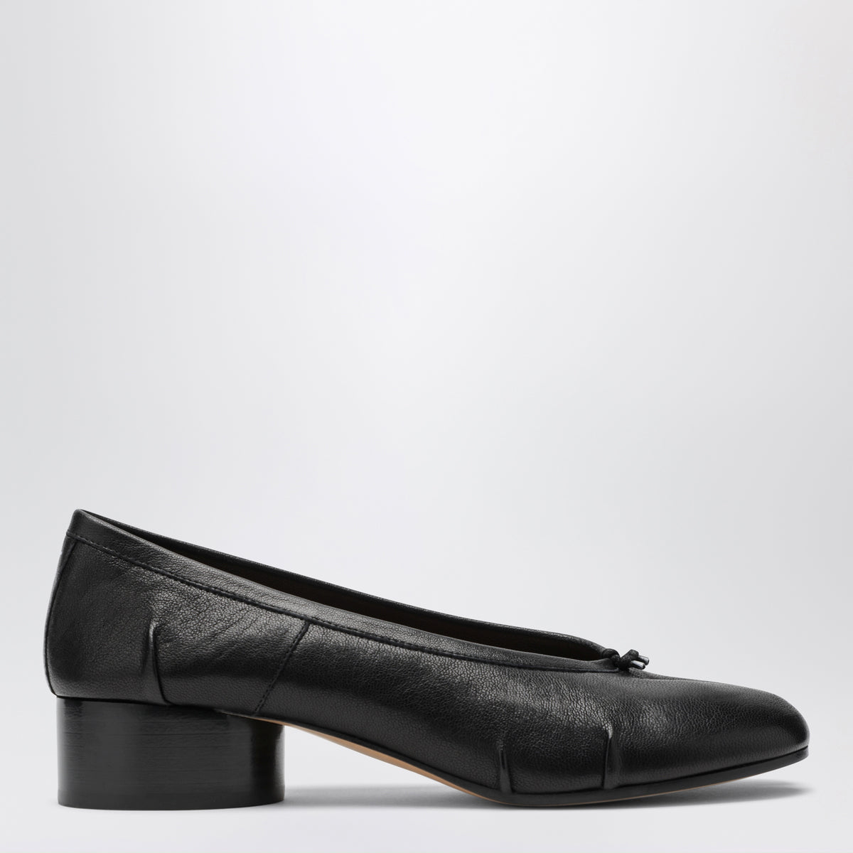Tabi-Ballerinas in Schwarz aus Nappaleder