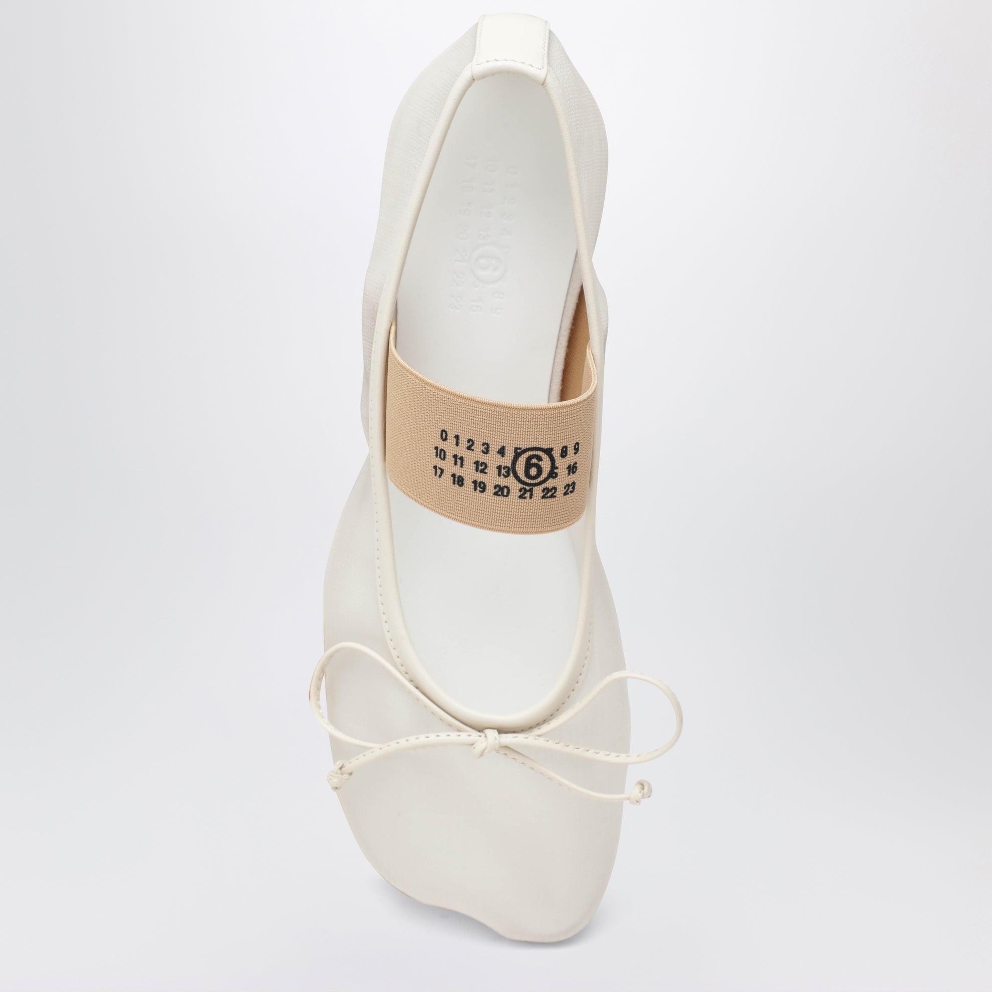Ballerine Numeric Anatomic in nylon e pelle bianche sabbia