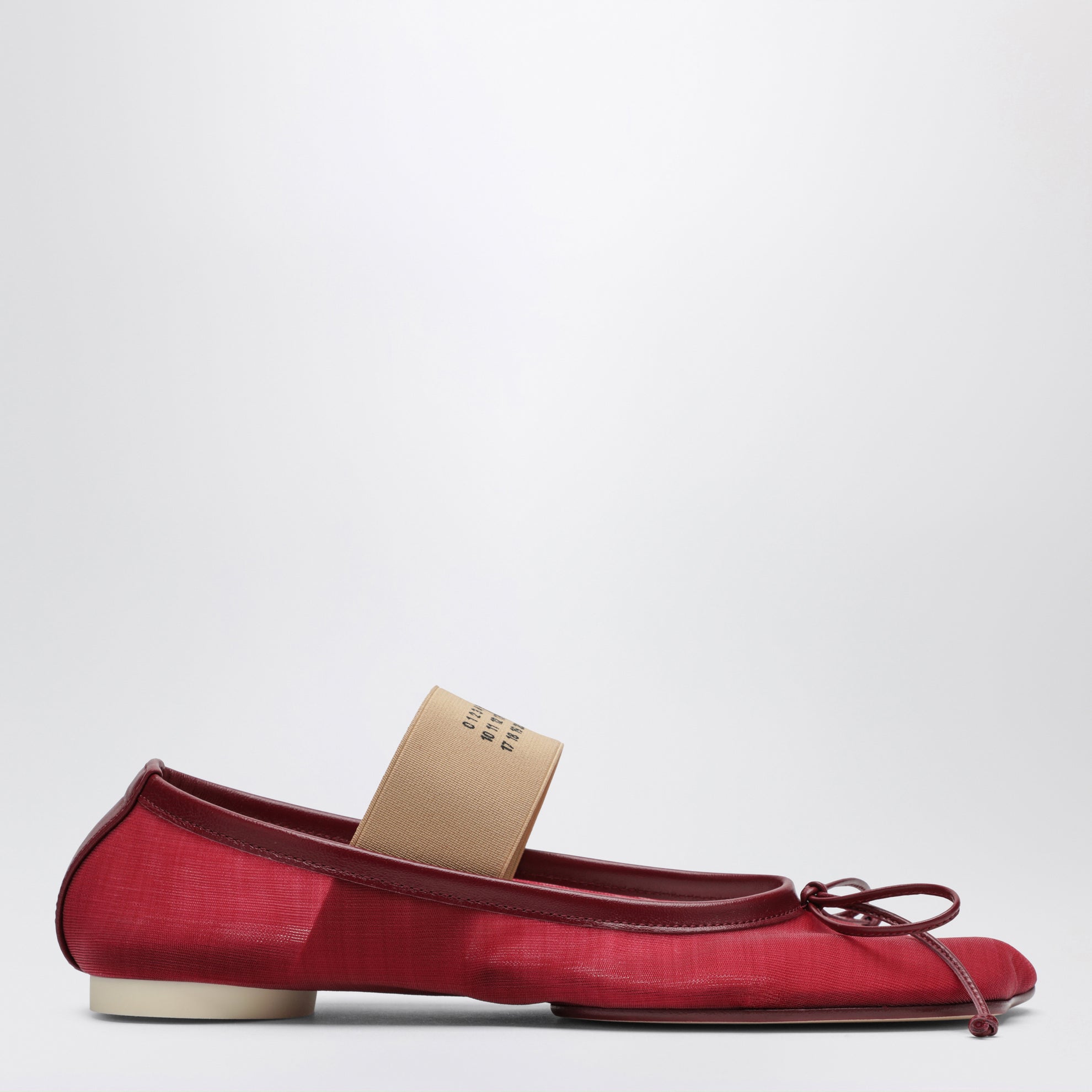 Rote Numeric Anatomic Ballerinas mit transparenter Oberfläche