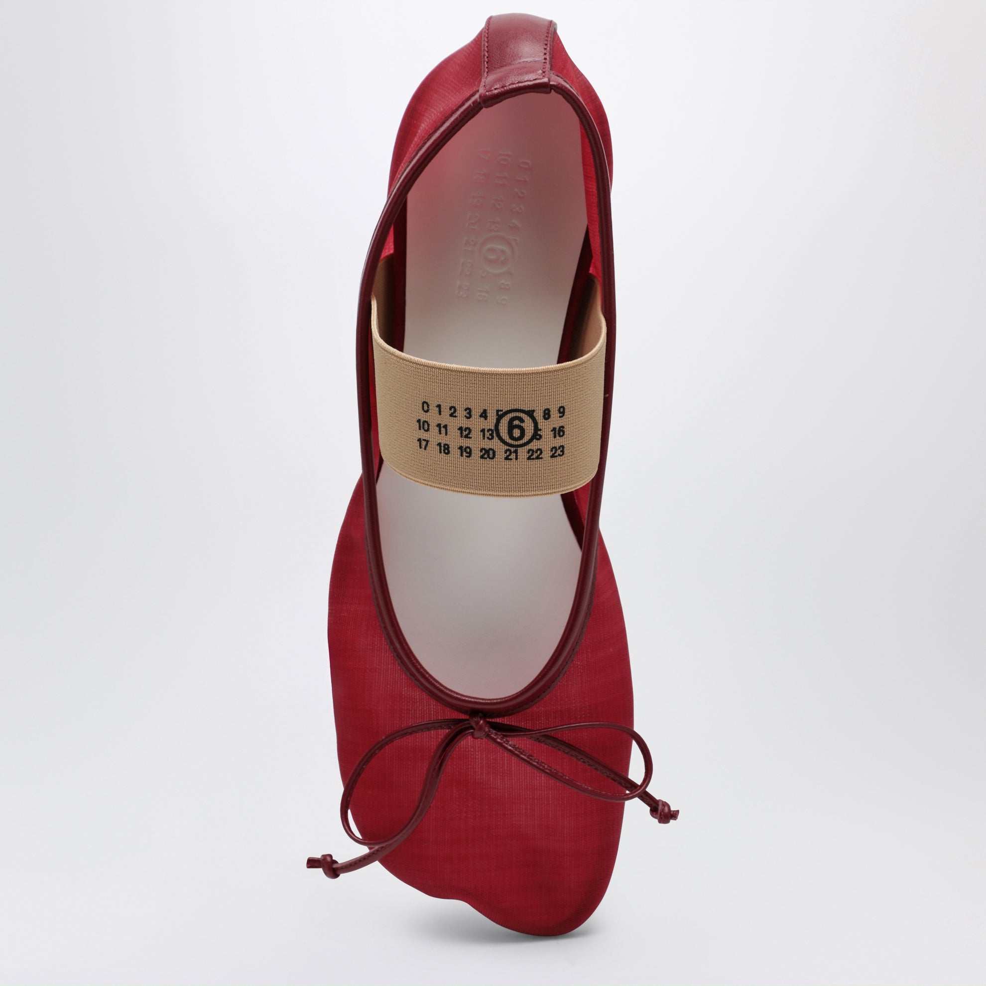 Rote Numeric Anatomic Ballerinas mit transparenter Oberfläche
