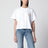 Boxy white cotton T-shirt with Anagram embroidery