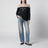 Black top with logo print and sheer insert