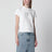 Off-white cotton jersey T-shirt with numeric embroidery