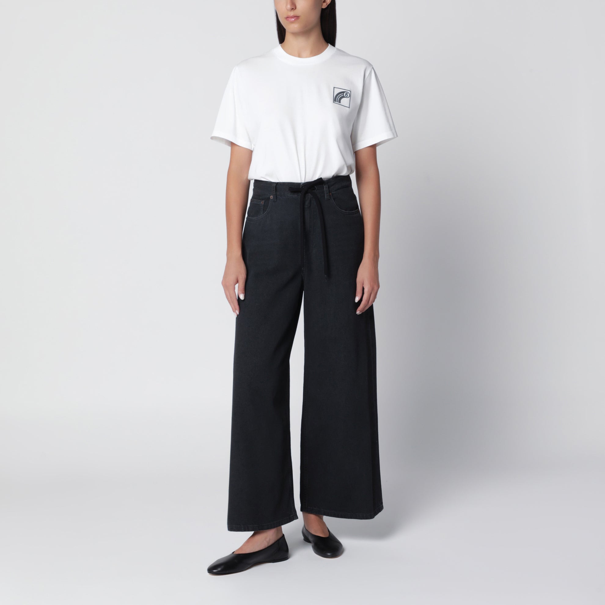 T-shirt blanc en jersey de coton