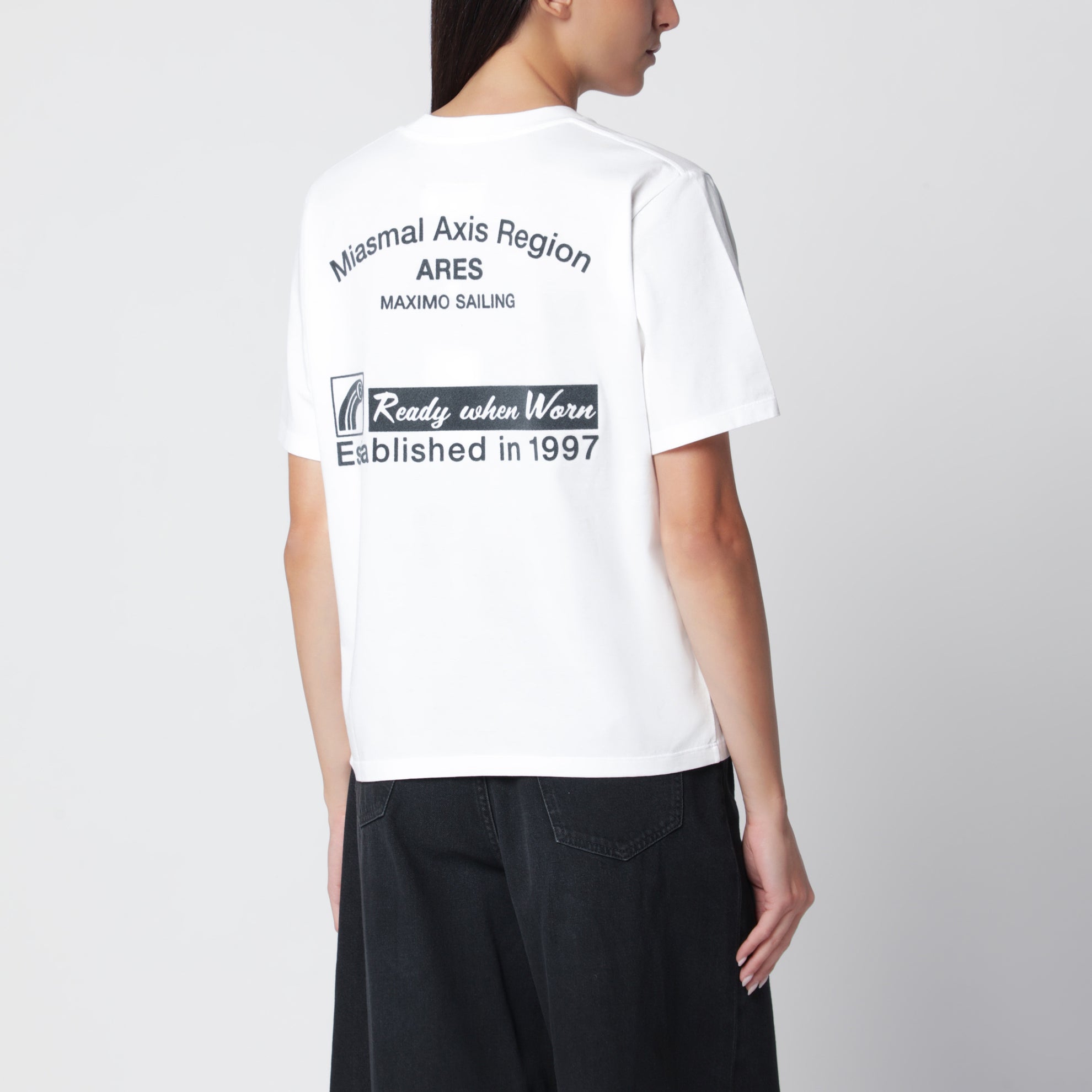 T-shirt blanc en jersey de coton