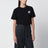 T-shirt nera in jersey di cotone