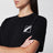 T-shirt nera in jersey di cotone