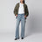 T-shirt bianca in jersey di cotone con dettaglio strappato