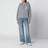 Sweat-shirt à capuche gris chiné