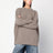 Oversized beige ribbed sweater