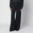 Grey wide-leg tailored trousers in wool blend