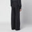 Grey wide-leg tailored trousers in wool blend