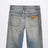 Jeans a gamba dritta a vita alta in cotone blu