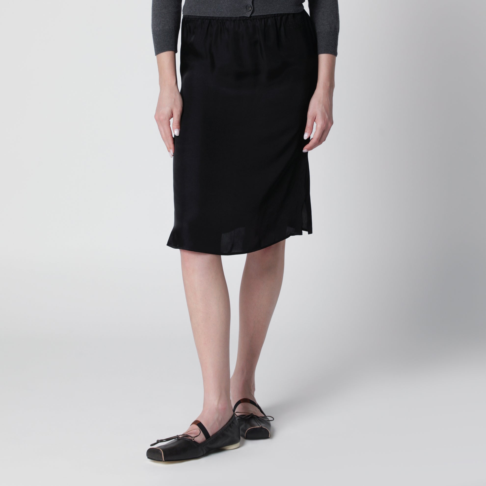 Black skirt in acetate blend