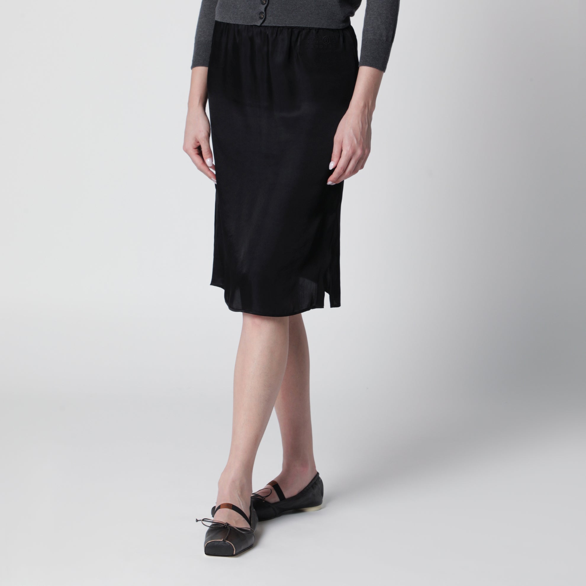 Black skirt in acetate blend