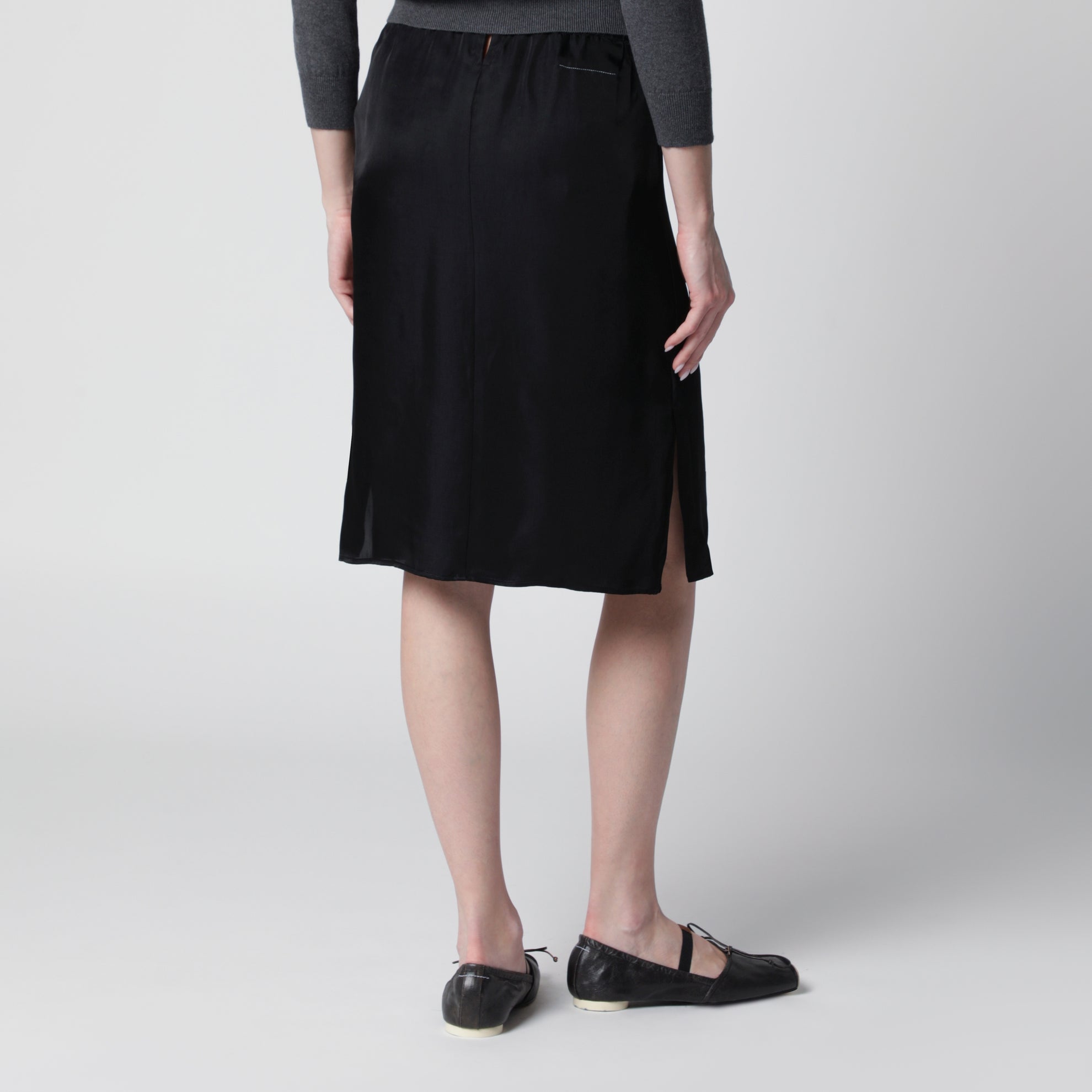 Black skirt in acetate blend