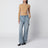 Body a maniche lunghe in jersey di lycra color carne