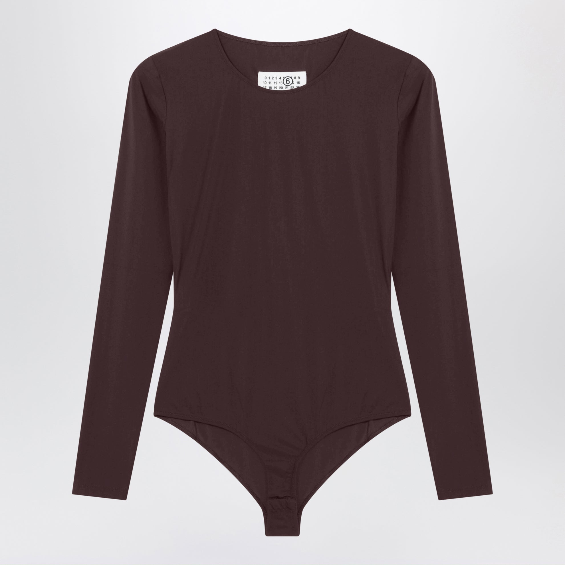 Brown long-sleeve lycra jersey bodysuit