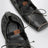Square-toe ballerinas in brown calfskin leather