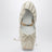 Ballerines à bout carré en cuir de veau beige clair