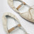 Ballerines à bout carré en cuir de veau beige clair
