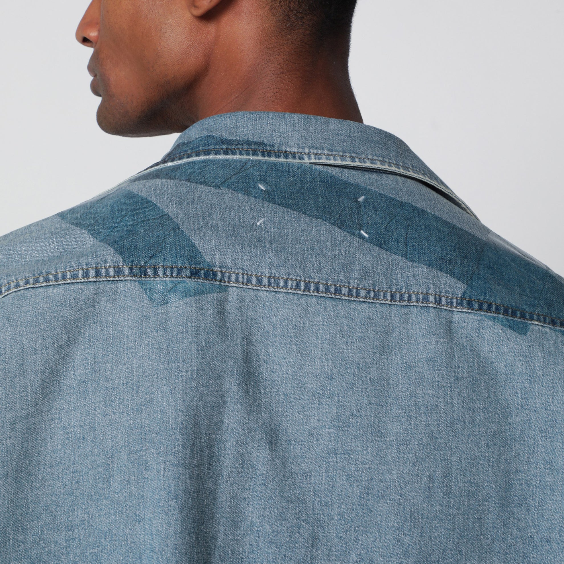Ice blue denim shirt