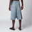 Low-crotch denim bermuda shorts in ice blue