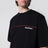 Loose-fit cotton jersey T-shirt with logo in black