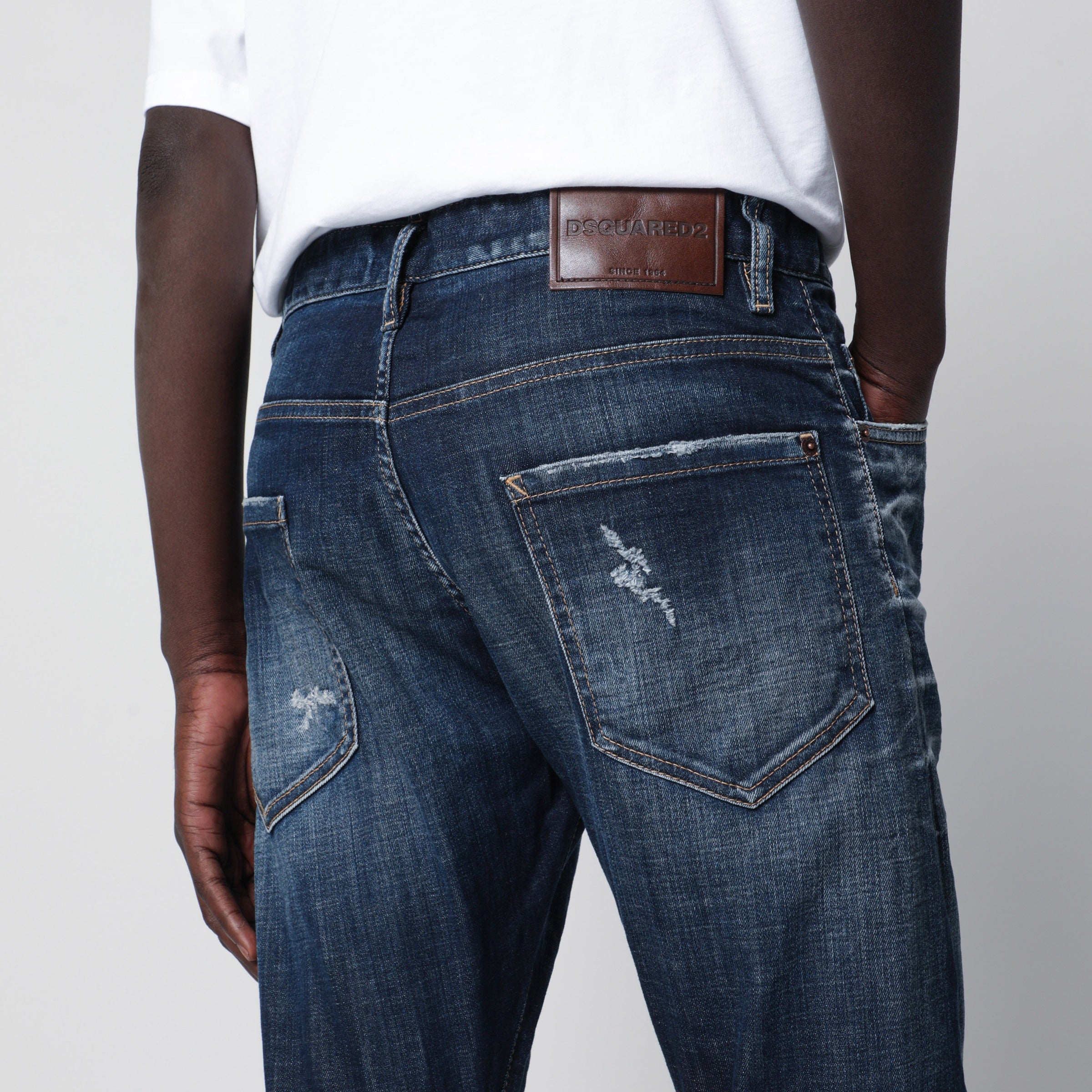 Dsquared2 Blue washed-effect jeans | TheDoubleF